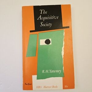 The Acquisitive Society R H Tawney 1948 Harvest Books PB Property Rights -VG VTG